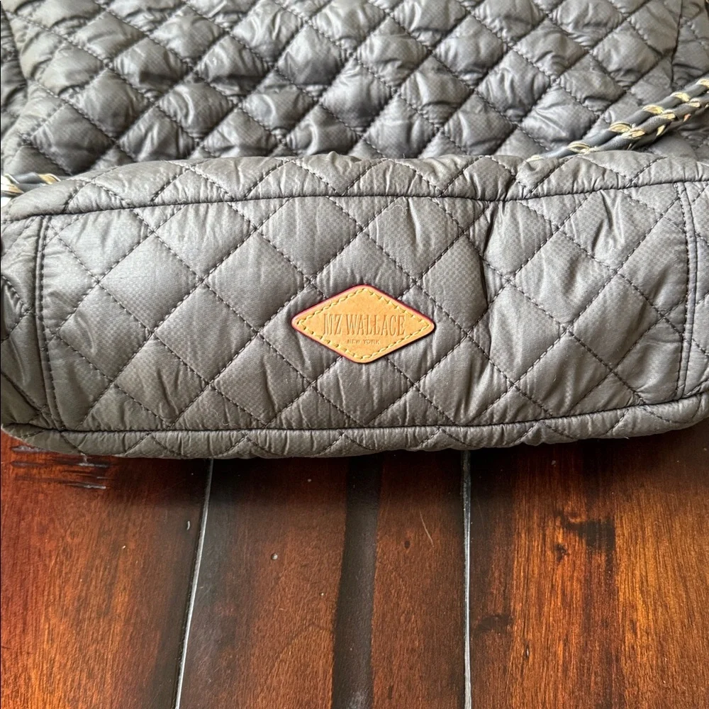 MZ Wallace Quilted Dark Gray Shoulder Bag - Picture 3 of 7
